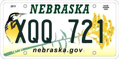 NE license plate XQQ721