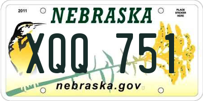 NE license plate XQQ751