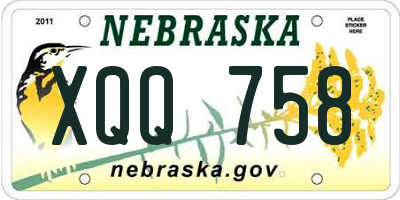 NE license plate XQQ758