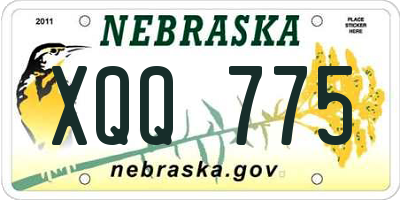 NE license plate XQQ775
