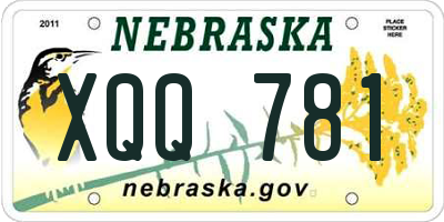 NE license plate XQQ781
