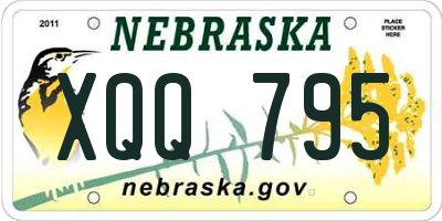 NE license plate XQQ795
