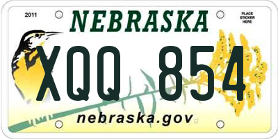 NE license plate XQQ854