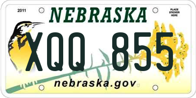 NE license plate XQQ855