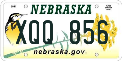NE license plate XQQ856