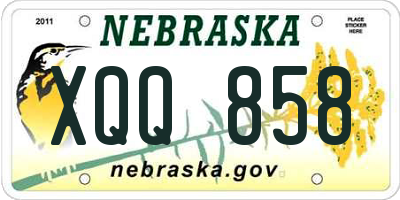NE license plate XQQ858
