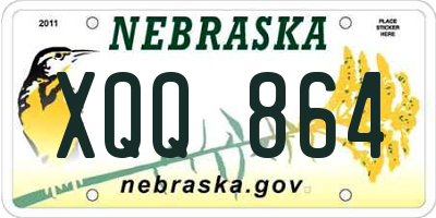 NE license plate XQQ864