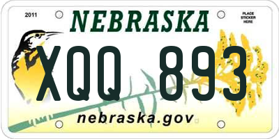 NE license plate XQQ893