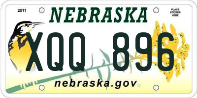 NE license plate XQQ896