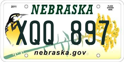 NE license plate XQQ897