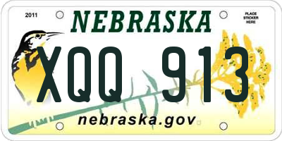 NE license plate XQQ913