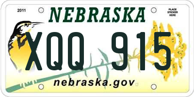 NE license plate XQQ915