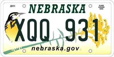 NE license plate XQQ931