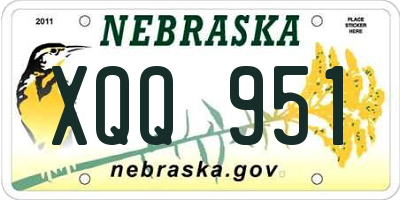 NE license plate XQQ951