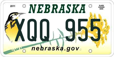 NE license plate XQQ955