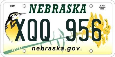 NE license plate XQQ956