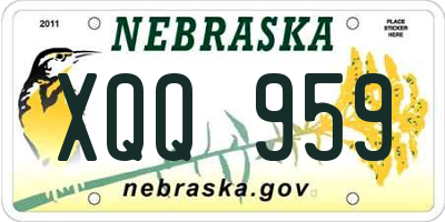 NE license plate XQQ959
