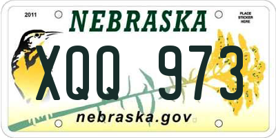 NE license plate XQQ973