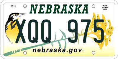 NE license plate XQQ975