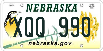 NE license plate XQQ990
