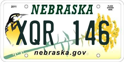 NE license plate XQR146