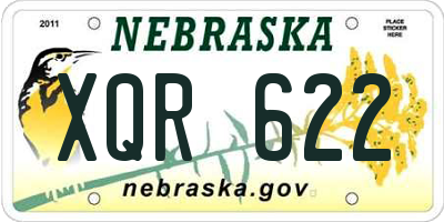 NE license plate XQR622