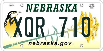 NE license plate XQR710