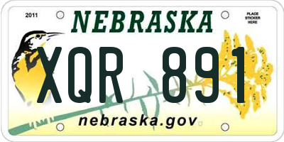 NE license plate XQR891