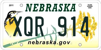 NE license plate XQR914