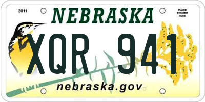 NE license plate XQR941
