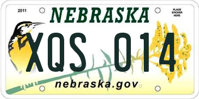NE license plate XQS014