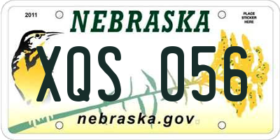 NE license plate XQS056