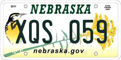 NE license plate XQS059