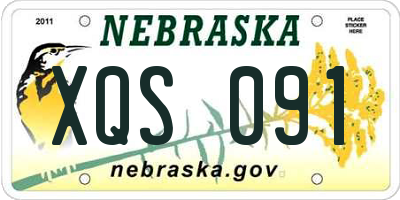NE license plate XQS091