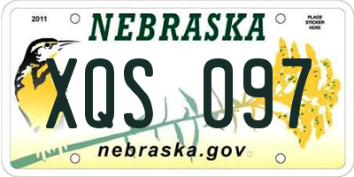 NE license plate XQS097