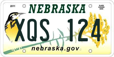 NE license plate XQS124