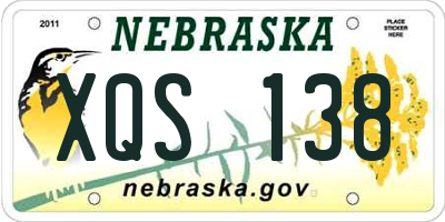 NE license plate XQS138