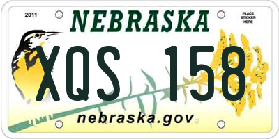 NE license plate XQS158
