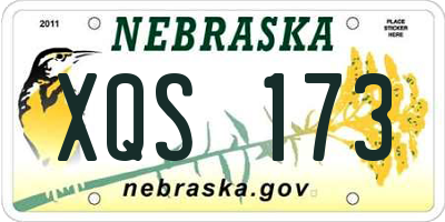 NE license plate XQS173