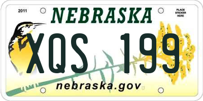 NE license plate XQS199