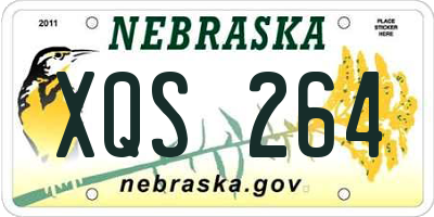 NE license plate XQS264