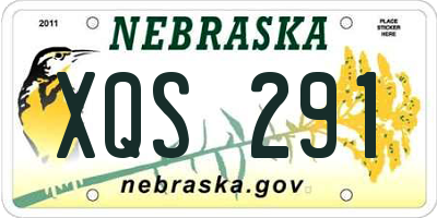 NE license plate XQS291