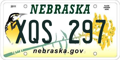 NE license plate XQS297
