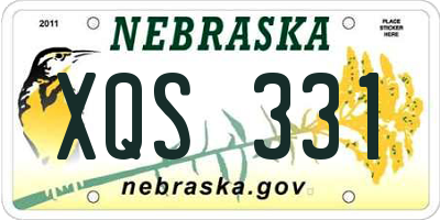 NE license plate XQS331