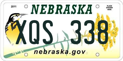 NE license plate XQS338