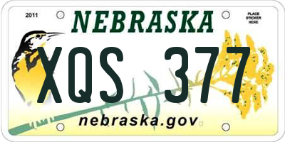 NE license plate XQS377