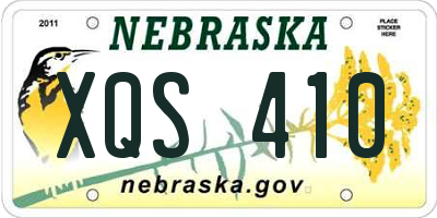 NE license plate XQS410