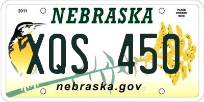 NE license plate XQS450