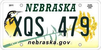 NE license plate XQS479