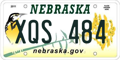 NE license plate XQS484